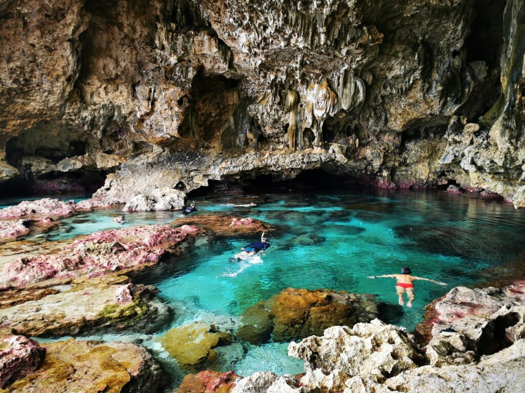 Snorkeling in Avaiki Caves